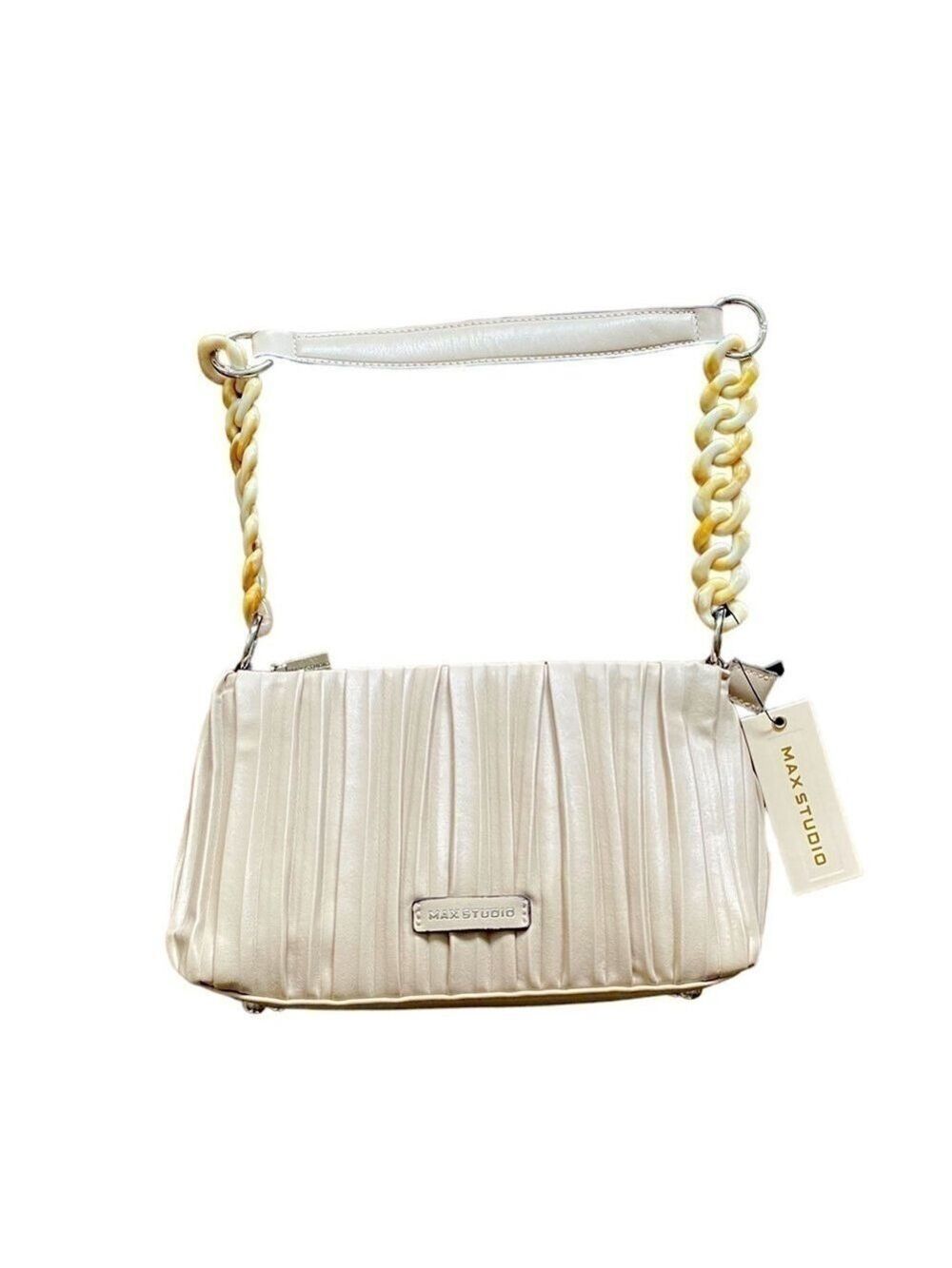 MAX Studio Oat Milk Handbag with Chain Strap NWT